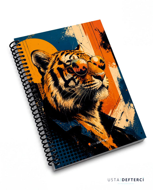 Usta Defterci | A5, Kareli, Spiralli, 80 Yaprak (160 Sayfa), Animal Heroes Serisi, El Yapımı Defter