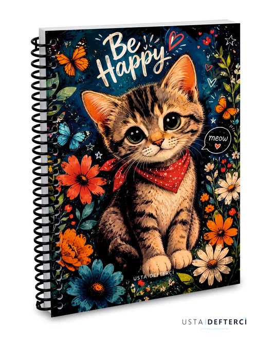 Usta Defterci | A5, Kareli, Spiralli, 80 Yaprak (160 Sayfa), Animal Heroes Serisi, El Yapımı Defter