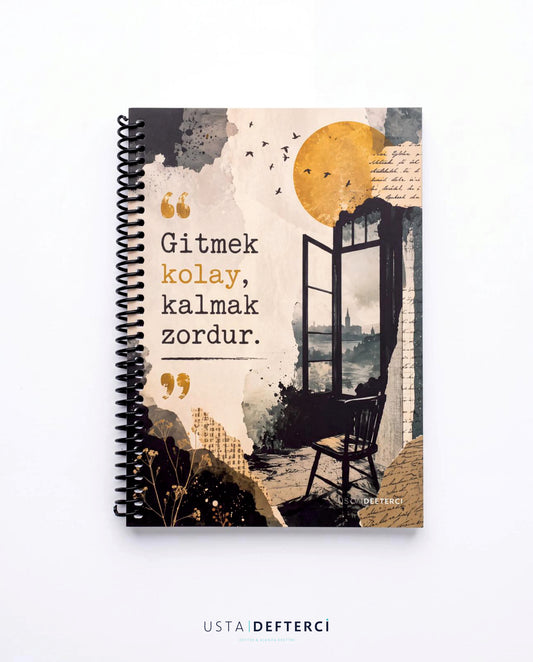 Usta Defterci | A5, Kareli, Spiralli, 80 Yaprak (160 Sayfa), Edebiyat Serisi, El Yapımı Defter